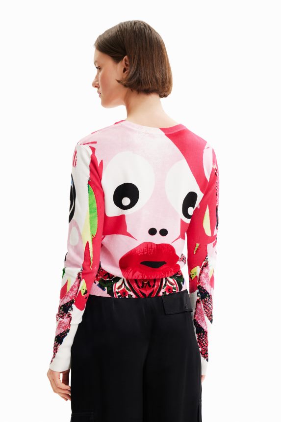 Women DesigualM. Christian Lacroix face pullover Clothing 68X240285