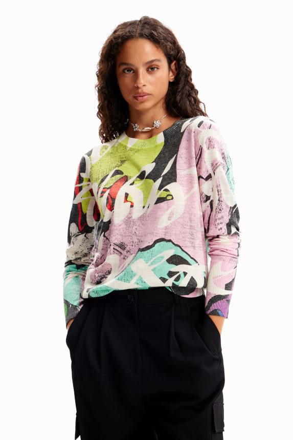 Women DesigualM. Christian Lacroix multicolour pullover Clothing 68X240102