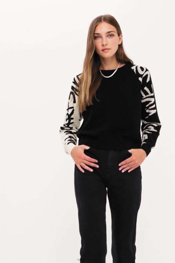 Women DesigualManifesto sleeves jumper Clothing 68X240979