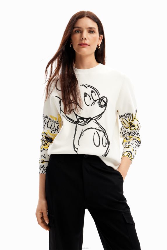 Women DesigualMickey Mouse embroidered pullover Clothing 68X24015