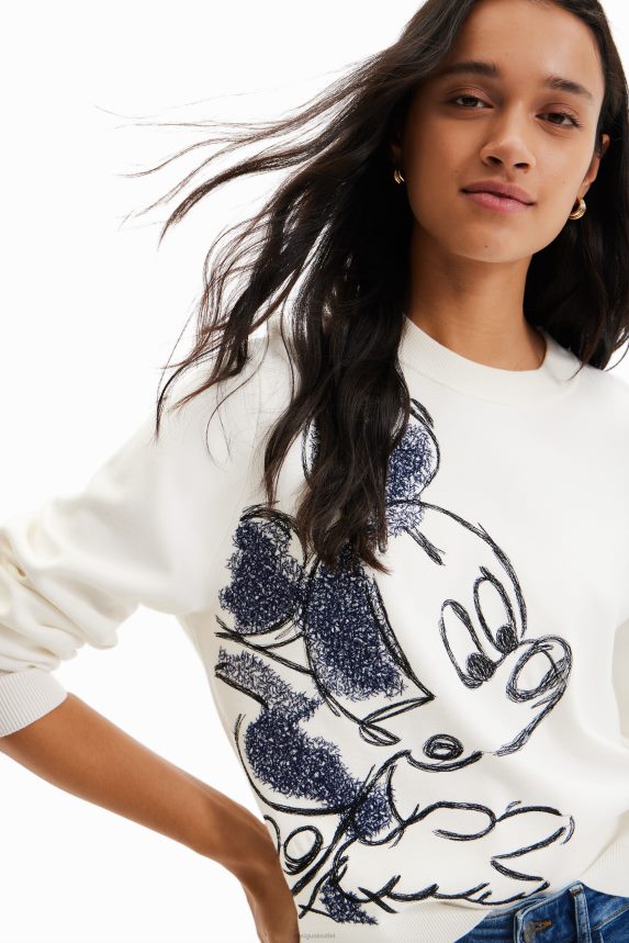 Women DesigualMickey Mouse embroidered pullover Clothing 68X240351