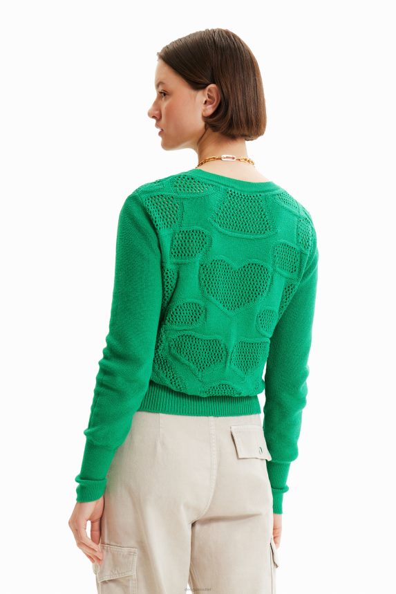 Women DesigualOpenwork flower pullover Clothing 68X240295