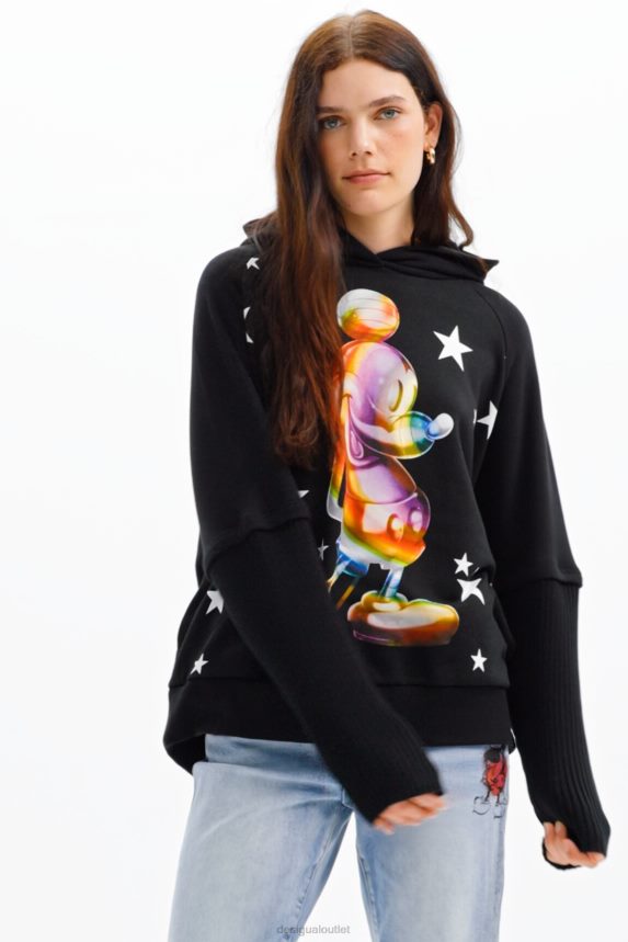 Women DesigualOversize Mickey Mouse hoodie Clothing 68X24043