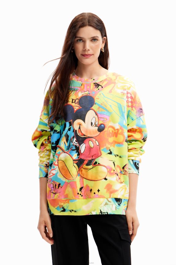 Women DesigualOversize Mickey Mouse sweatshirt Clothing 68X2407