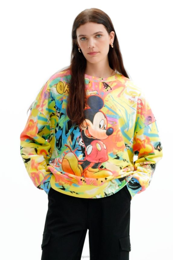 Women DesigualOversize Mickey Mouse sweatshirt Clothing 68X2407