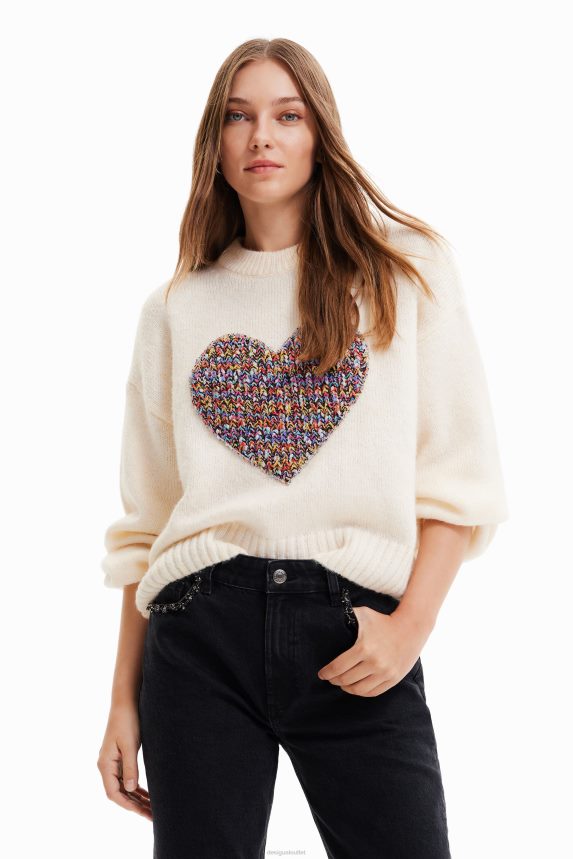Women DesigualOversize heart pullover Clothing 68X240310