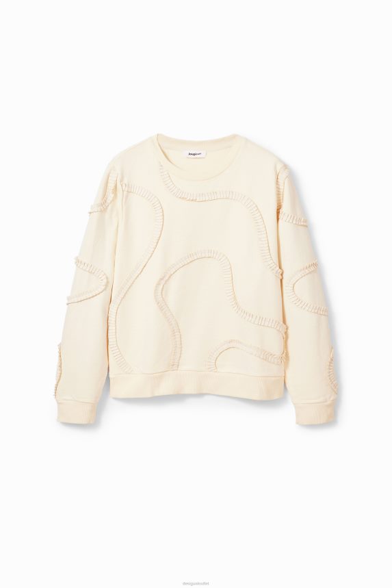 Women DesigualPleated strip sweatshirt Clothing 68X24026