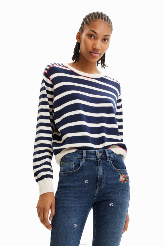 Women DesigualSailor stripes pullover Clothing 68X240836