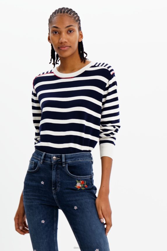 Women DesigualSailor stripes pullover Clothing 68X240836