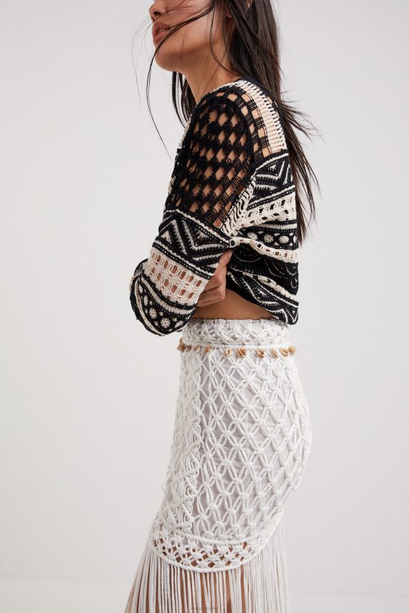 Women DesigualSemi-transparent crochet jumper Clothing 68X2401031