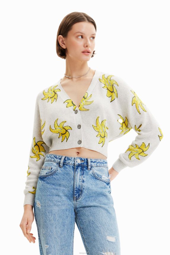 Women DesigualShort knit sun cardigan Clothing 68X240712