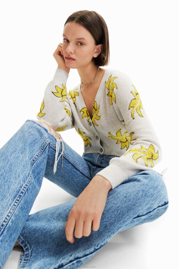 Women DesigualShort knit sun cardigan Clothing 68X240712