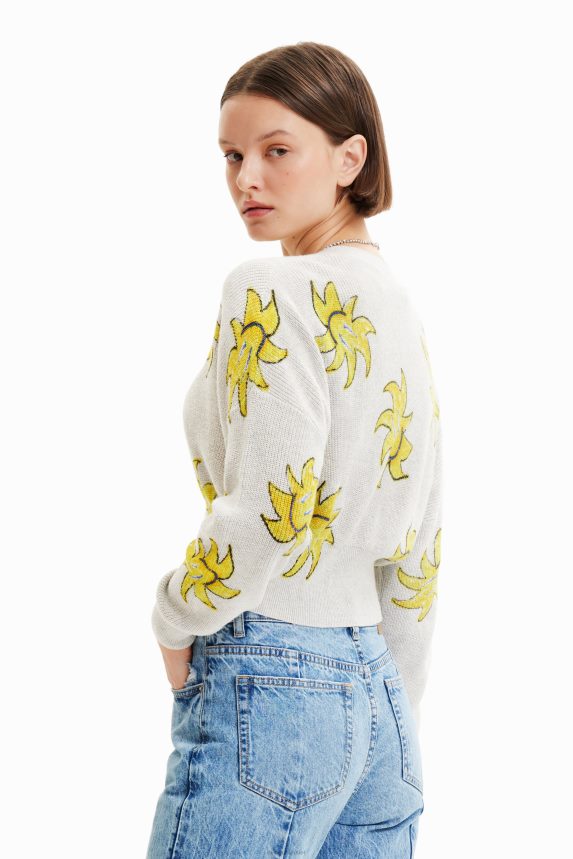 Women DesigualShort knit sun cardigan Clothing 68X240712