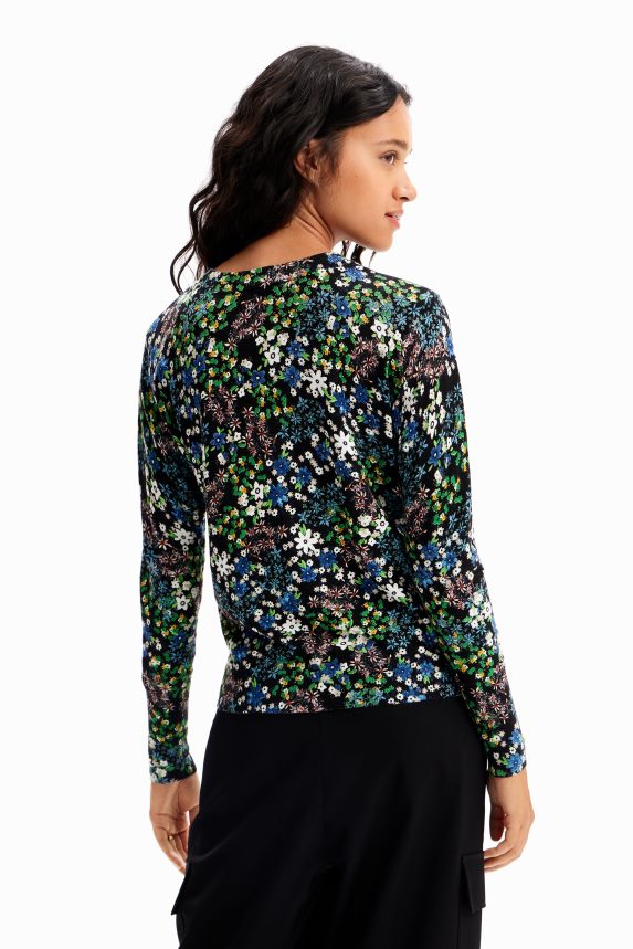 Women DesigualSlim floral fine pullover Clothing 68X240273