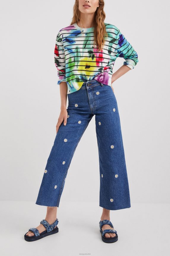 Women DesigualStripy tie-dye floral jumper Clothing 68X2401024