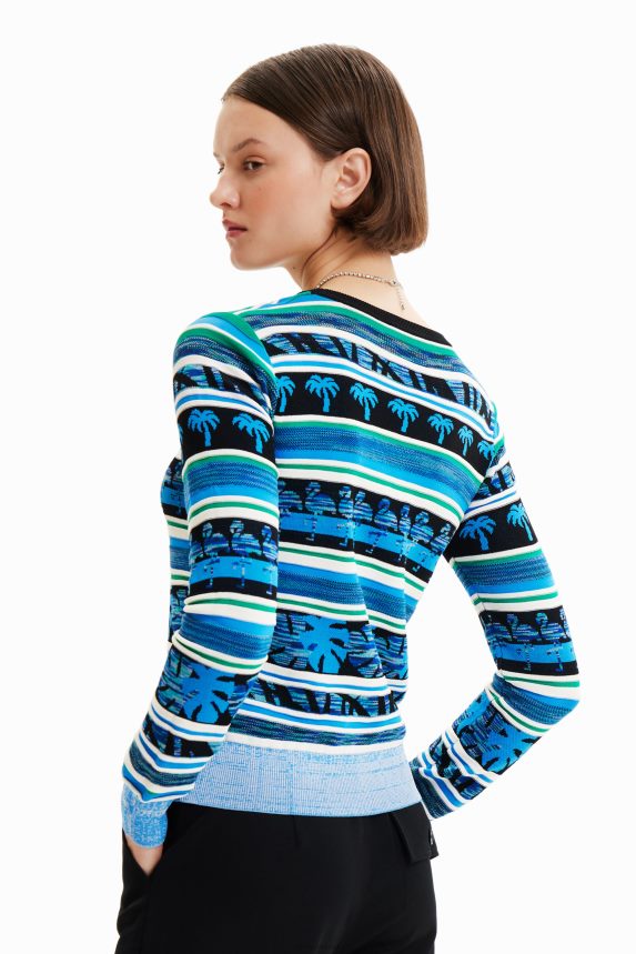 Women DesigualTropical border pullover Clothing 68X240501