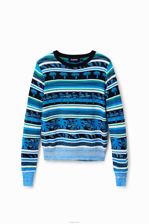 Women DesigualTropical border pullover Clothing 68X240501