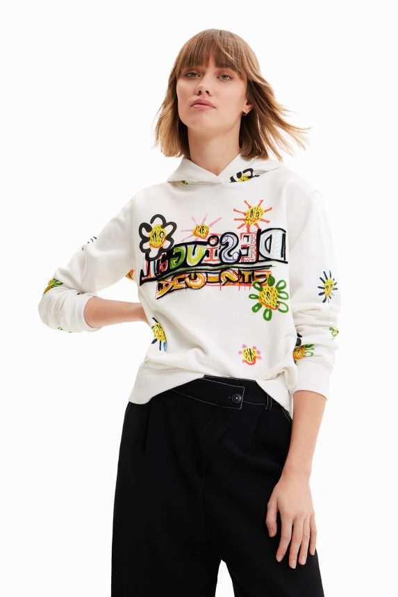 Women DesigualArty flocked sweatshirt Clothing 68X240974