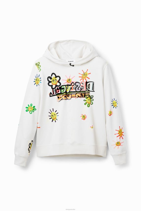 Women DesigualArty flocked sweatshirt Clothing 68X240974