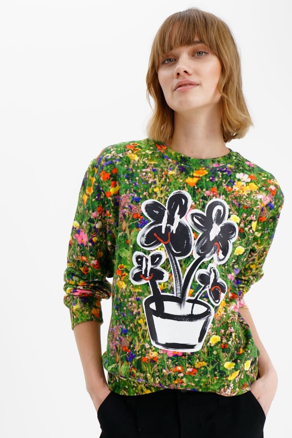 Women DesigualFloral plant sweatshirt Clothing 68X240292