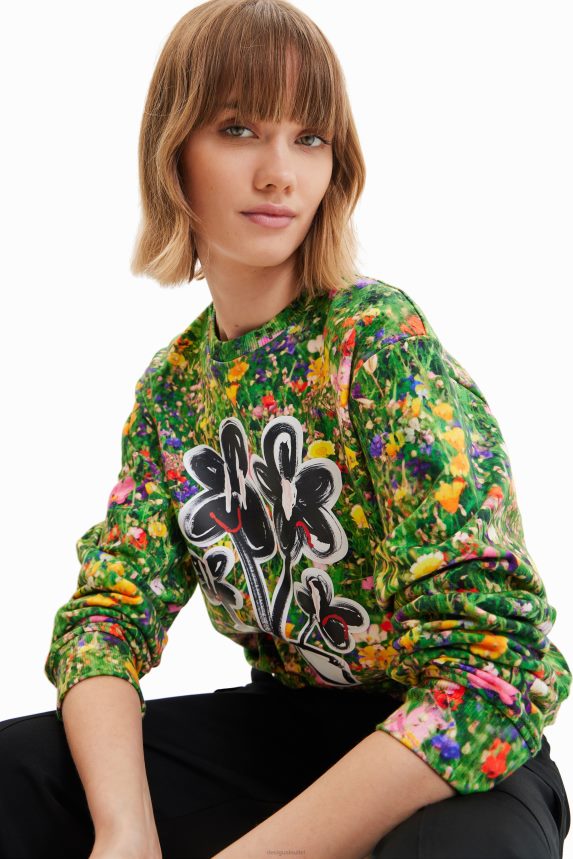 Women DesigualFloral plant sweatshirt Clothing 68X240292
