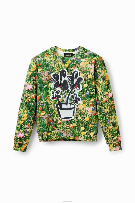 Women DesigualFloral plant sweatshirt Clothing 68X240292