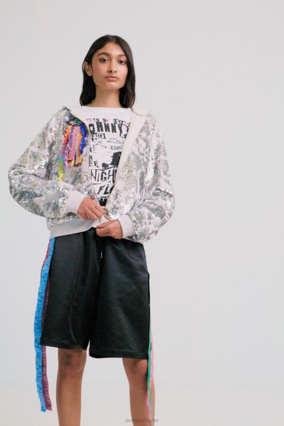Women DesigualJohnson Hartig sequined hoodie Clothing 68X2401098