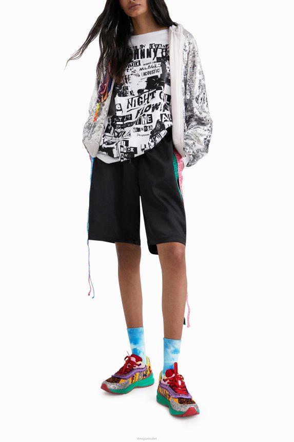 Women DesigualJohnson Hartig sequined hoodie Clothing 68X2401098