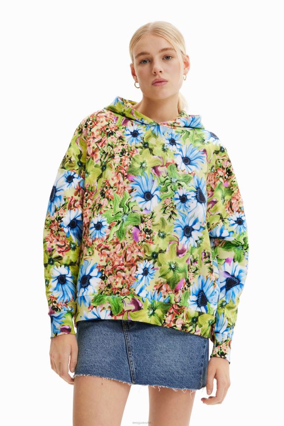 Women DesigualOversize floral sweatshirt Clothing 68X240342