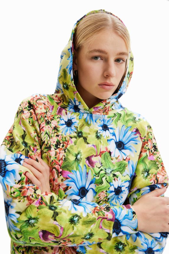 Women DesigualOversize floral sweatshirt Clothing 68X240342