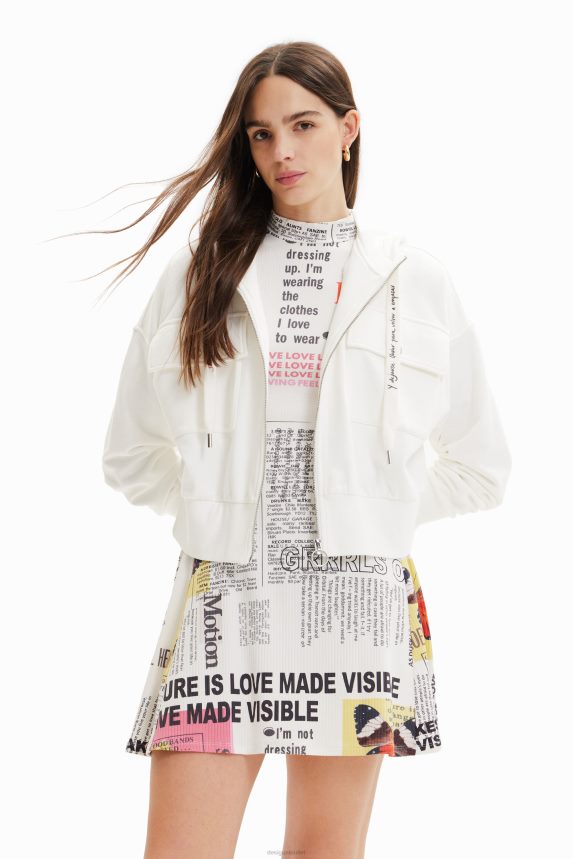 Women DesigualOversize pockets sweatshirt Clothing 68X240337