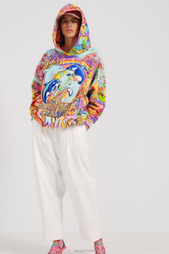 Women DesigualOversized hooded sweatshirt Clothing 68X2401030