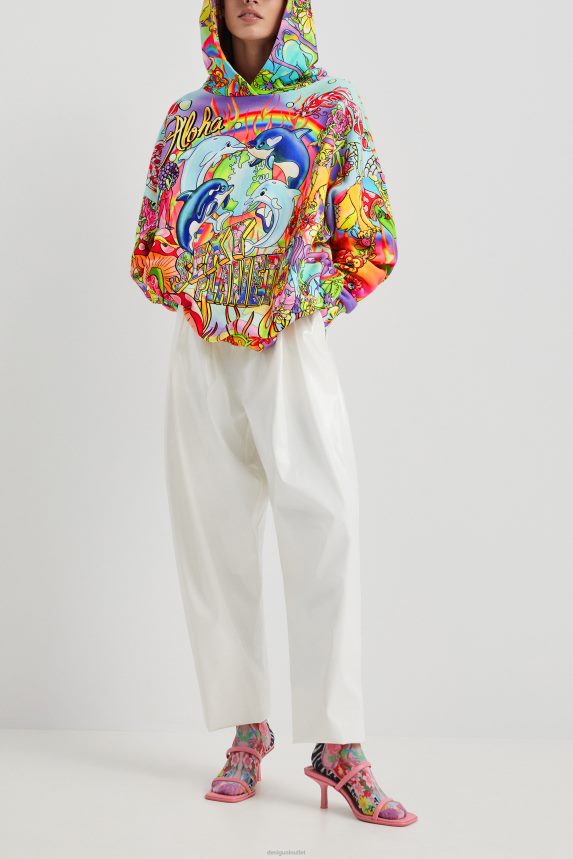 Women DesigualOversized hooded sweatshirt Clothing 68X2401030