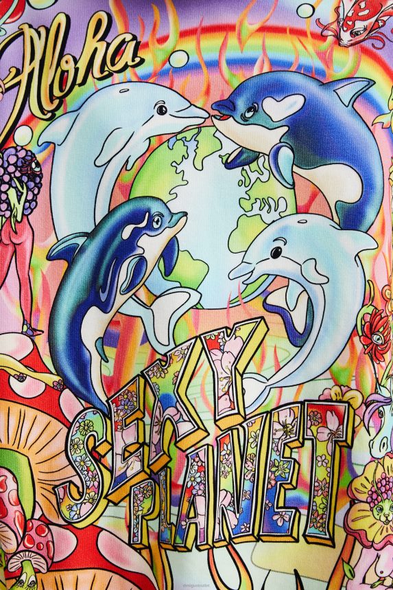 Women DesigualOversized hooded sweatshirt Clothing 68X2401030