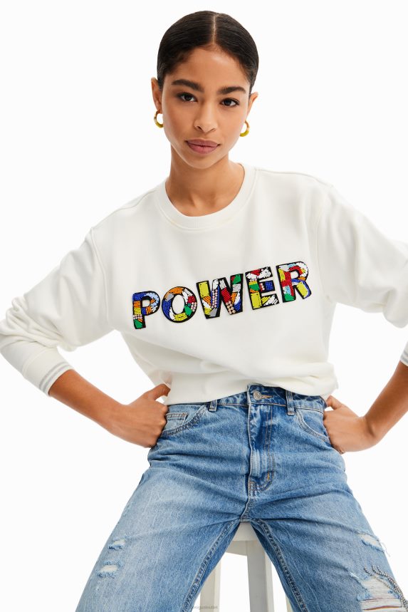 Women DesigualPower patch sweatshirt Clothing 68X240795