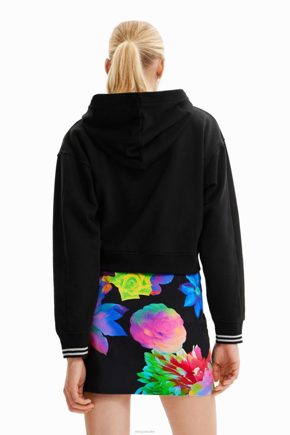 Women DesigualShort ''Change'' patch hoodie Clothing 68X240568