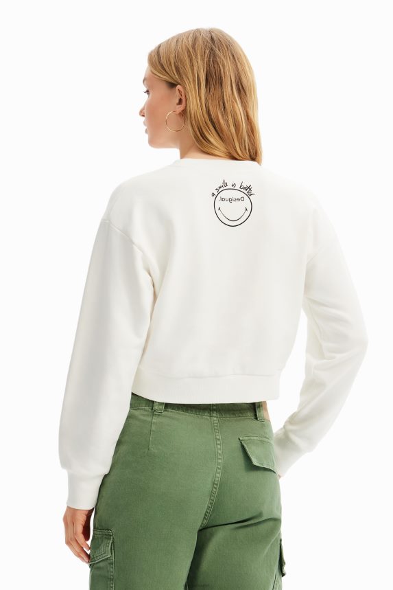 Women DesigualShort Smiley sweatshirt Clothing 68X240525