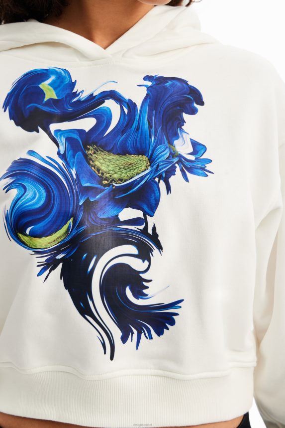 Women DesigualShort arty hoodie Clothing 68X240830