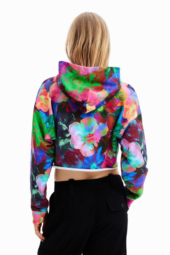 Women DesigualShort oversize hoodie Clothing 68X240500