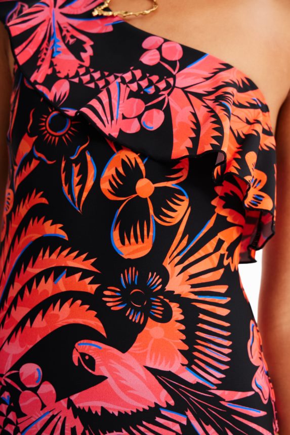 Women DesigualAsymmetric ruffle swimsuit Clothing 68X240354