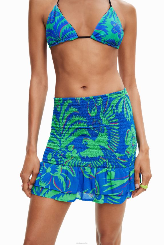 Women DesigualSlim tropical mini skirt Clothing 68X240711