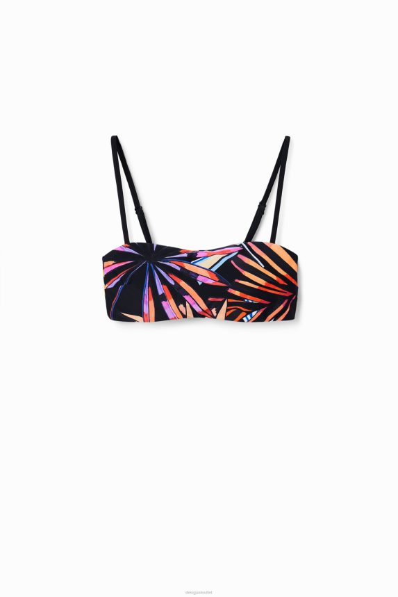 Women DesigualTropical bandeau bikini top Clothing 68X240505