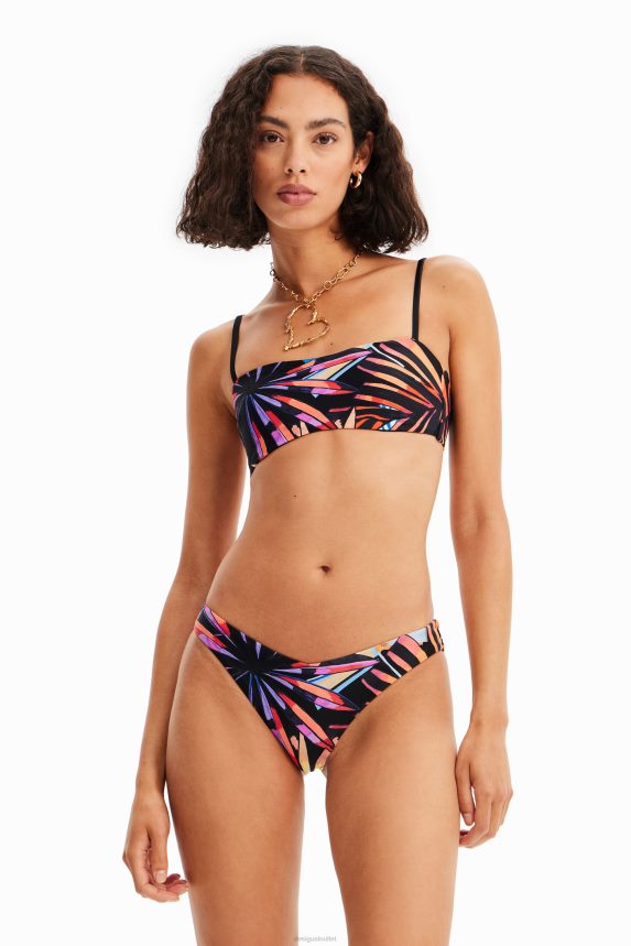 Women DesigualTropical bandeau bikini top Clothing 68X240505