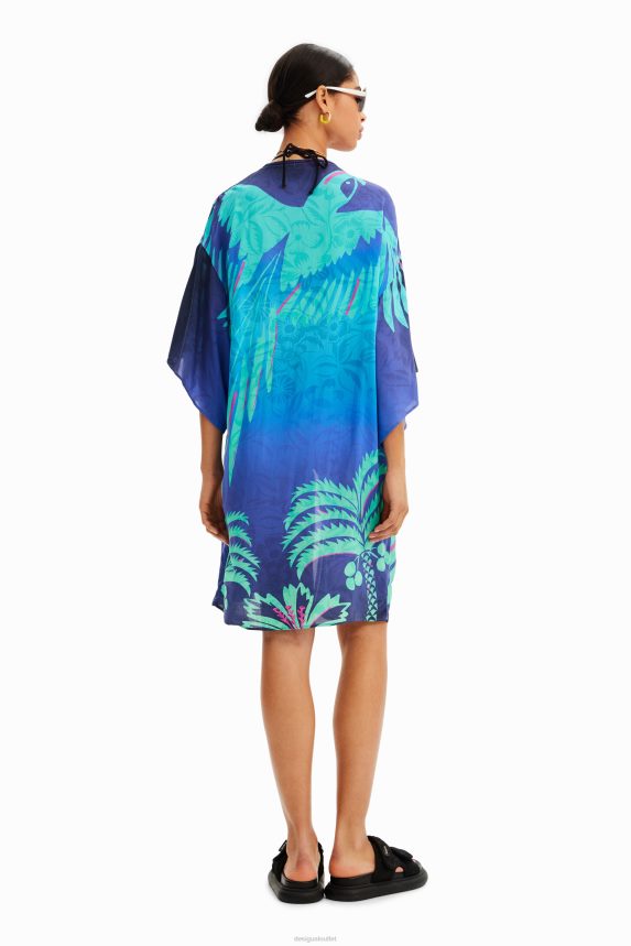 Women DesigualTropical open kimono Clothing 68X240995