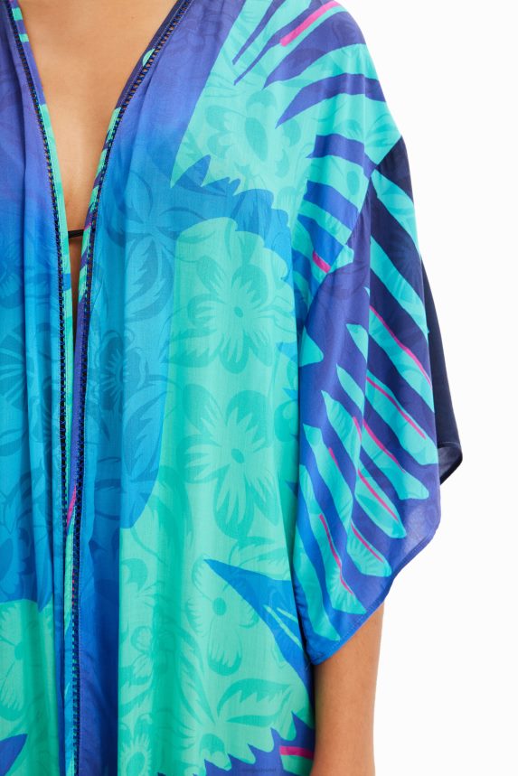 Women DesigualTropical open kimono Clothing 68X240995
