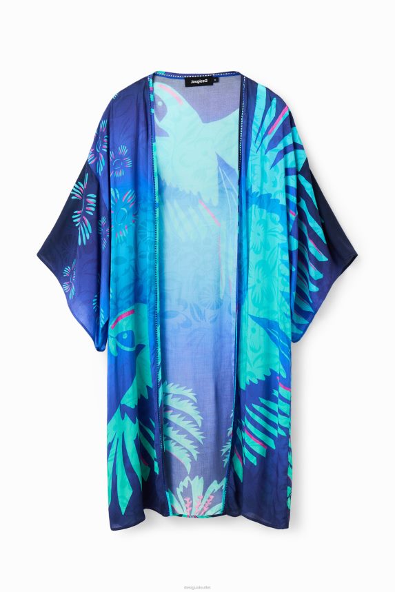 Women DesigualTropical open kimono Clothing 68X240995