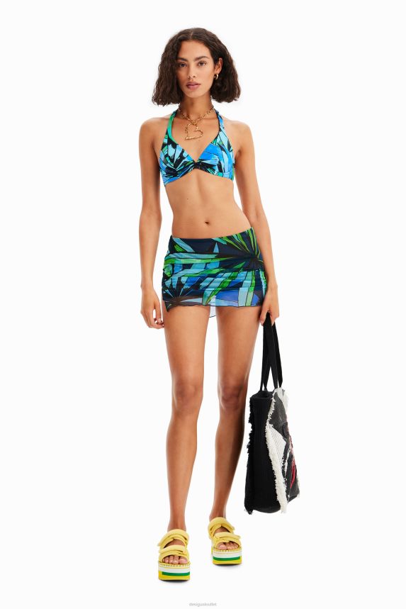 Women DesigualTropical tulle mini skirt Clothing 68X240331