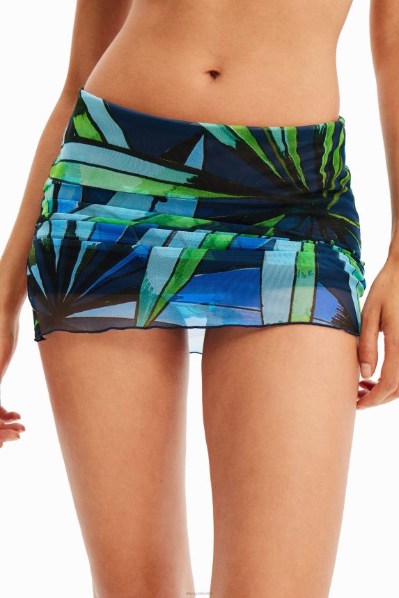 Women DesigualTropical tulle mini skirt Clothing 68X240331