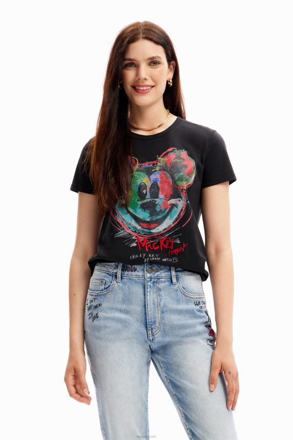 Women DesigualArty Mickey Mouse T-shirt Clothing 68X240115