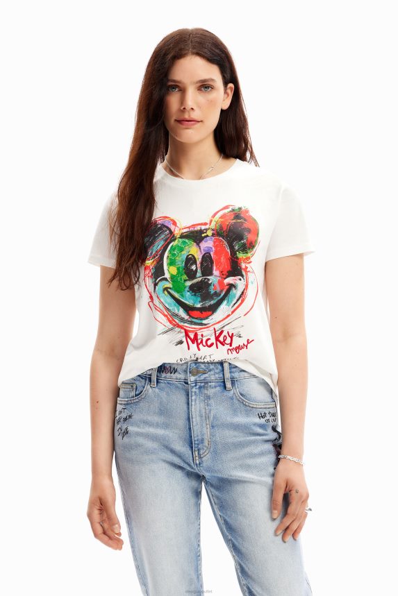 Women DesigualArty Mickey Mouse T-shirt Clothing 68X240124